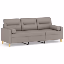 Divano a 3 Posti con Cuscini Tortora 180 cm in Tessutocod mxl 118913 - Vista aggiuntiva 2