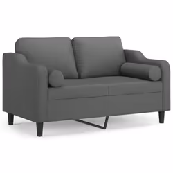 Divano a 2 Posti con Cuscini Grigio Scuro 120 cm in Tessutocod mxl 95023 - Vista aggiuntiva 2