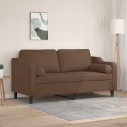 Questo divano a 2 posti, che si distingue per il suo design moderno e i cuscini decorativi, sarà il luogo ideale per chiacchi ...