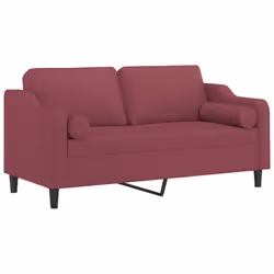 Divano a 2 Posti con Cuscini Rosso Vino 140 cm in Tessutocod mxl 70970 - Vista aggiuntiva 3