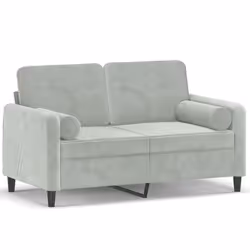 Divano a 2 Posti con Cuscini Grigio Chiaro 120 cm in Vellutocod mxl 95008 - Vista aggiuntiva 2