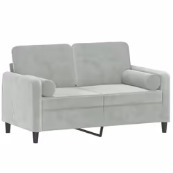 Divano a 2 Posti con Cuscini Grigio Chiaro 120 cm in Vellutocod mxl 95008 - Vista aggiuntiva 3