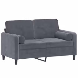 Divano a 2 Posti con Cuscini Grigio Scuro 120 cm in Vellutocod mxl 70981 - Vista aggiuntiva 3