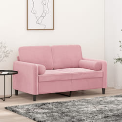 Divano a 2 Posti con Cuscini Rosa 120 cm in Vellutocod mxl 118940