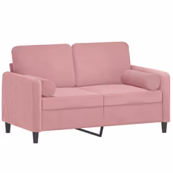 Divano a 2 Posti con Cuscini Rosa 120 cm in Vellutocod mxl 118940 - Vista aggiuntiva 3