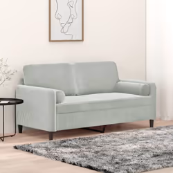 Questo divano a 2 posti, che si distingue per il suo design moderno e i cuscini decorativi, sarà il luogo ideale per chiacchi ...
