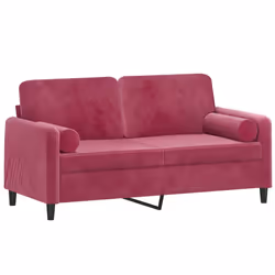 Divano a 2 Posti con Cuscini Rosso Vino 140 cm in Vellutocod mxl 70979 - Vista aggiuntiva 3