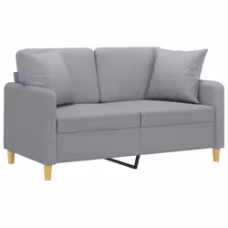 Divano a 2 Posti con Cuscini Grigio Chiaro 120 cm in Tessutocod mxl 94991 - Vista aggiuntiva 3