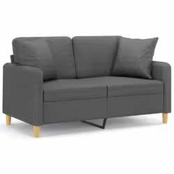 Divano a 2 Posti con Cuscini Grigio Scuro 120 cm in Tessutocod mxl 87882 - Vista aggiuntiva 2