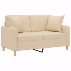 Divano a 2 Posti con Cuscini Crema 120 cm in Tessutocod mxl 94995 - Vista aggiuntiva 2
