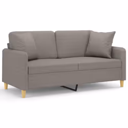 Divano a 2 Posti con Cuscini Tortora 140 cm in Tessutocod mxl 70961 - Vista aggiuntiva 2