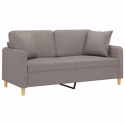 Divano a 2 Posti con Cuscini Tortora 140 cm in Tessutocod mxl 70961 - Vista aggiuntiva 3