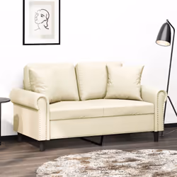 Questo divano a 2 posti, che si distingue per il suo design moderno e i cuscini decorativi, sarà il luogo ideale per chiacchi ...