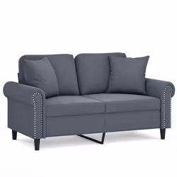 Divano a 2 Posti con Cuscini Grigio Scuro 120 cm in Vellutocod mxl 99152 - Vista aggiuntiva 2