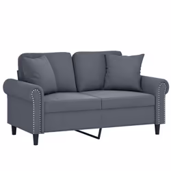 Divano a 2 Posti con Cuscini Grigio Scuro 120 cm in Vellutocod mxl 99152 - Vista aggiuntiva 3