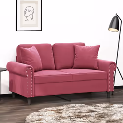 Questo divano a 2 posti, che si distingue per il suo design moderno e i cuscini decorativi, sarà il luogo ideale per chiacchi ...