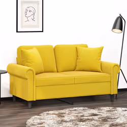 Questo divano a 2 posti, che si distingue per il suo design moderno e i cuscini decorativi, sarà il luogo ideale per chiacchi ...