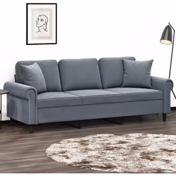 Questo divano a 3 posti, che si distingue per il suo design moderno e i cuscini decorativi, sarà il luogo ideale per chiacchi ...