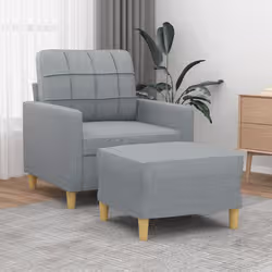 VidaXL 3200993 set di mobili per soggiorno Grigio chiaro Metallo, Legno compensato - Vista aggiuntiva 2