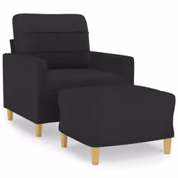 Poltrona con Poggiapiedi Nero 60 cm in Tessutocod mxl 94990 - Vista aggiuntiva 2