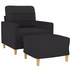 Poltrona con Poggiapiedi Nero 60 cm in Tessutocod mxl 94990 - Vista aggiuntiva 3