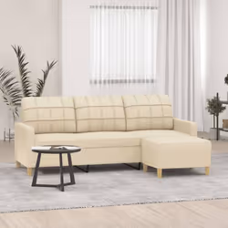 Questo divano a tre posti con poggiapiedi è il luogo ideale per chiacchierare, leggere, guardare la TV o semplicemente rilass ...