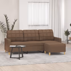 Questo divano a tre posti con poggiapiedi è il luogo ideale per chiacchierare, leggere, guardare la TV o semplicemente rilass ...