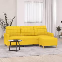 Questo divano a tre posti con poggiapiedi è il luogo ideale per chiacchierare, leggere, guardare la TV o semplicemente rilass ...