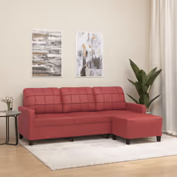 Questo divano a tre posti con poggiapiedi è il luogo ideale per chiacchierare, leggere, guardare la TV o semplicemente rilass ...