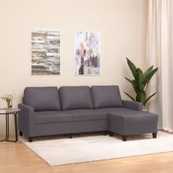 Questo divano a tre posti con poggiapiedi è il luogo ideale per chiacchierare, leggere, guardare la TV o semplicemente rilass ...