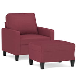 VidaXL 3201035 set di mobili per soggiorno Bordeaux Metallo, Legno compensato