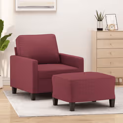 VidaXL 3201035 set di mobili per soggiorno Bordeaux Metallo, Legno compensato - Vista aggiuntiva 2