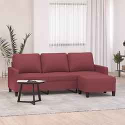 Questo divano a tre posti con poggiapiedi è il luogo ideale per chiacchierare, leggere, guardare la TV o semplicemente rilass ...