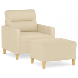 VidaXL 3201067 set di mobili per soggiorno Crema Metallo, Legno compensato