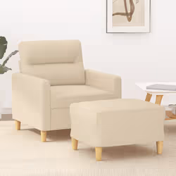 VidaXL 3201067 set di mobili per soggiorno Crema Metallo, Legno compensato - Vista aggiuntiva 2