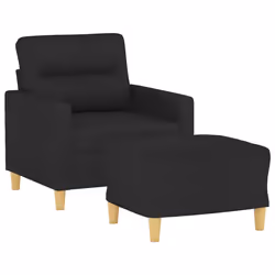 Poltrona con Poggiapiedi Nero 60 cm in Tessutocod mxl 70998 - Vista aggiuntiva 3