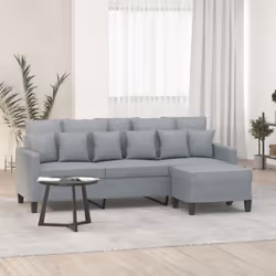 Questo divano a tre posti con poggiapiedi è il luogo ideale per chiacchierare, leggere, guardare la TV o semplicemente rilass ...