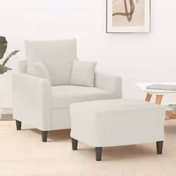 VidaXL 3201105 set di mobili per soggiorno Crema Metallo, Legno compensato - Vista aggiuntiva 2