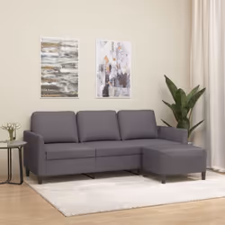 Questo divano a tre posti con poggiapiedi è il luogo ideale per chiacchierare, leggere, guardare la TV o semplicemente rilass ...
