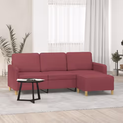 Questo divano a tre posti con poggiapiedi è il luogo ideale per chiacchierare, leggere, guardare la TV o semplicemente rilass ...
