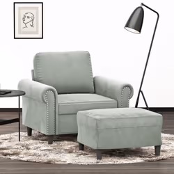 Questa poltrona con poggiapiedi è il luogo ideale per chiacchierare, leggere, guardare la TV o semplicemente rilassarsi. È de ...