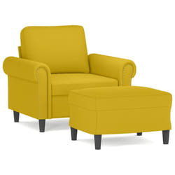 VidaXL 3201211 set di mobili per soggiorno Giallo Metallo, Legno compensato
