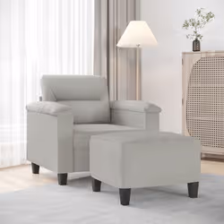VidaXL 3201226 set di mobili per soggiorno Grigio chiaro Metallo, Legno compensato - Vista aggiuntiva 2