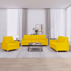 VidaXL 3201247 set di mobili per soggiorno Giallo Metallo, Legno compensato - Vista aggiuntiva 2