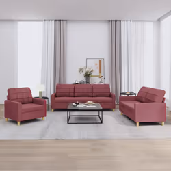 VidaXL 3201248 set di mobili per soggiorno Rosso