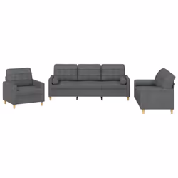 VidaXL 3201251, Grigio, Schiuma, Metallo, Poliestere, Tessile, 60 cm, 50 cm, 41 cm