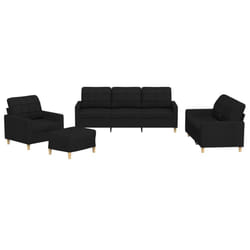 VidaXL 3201254 set di mobili per soggiorno Nero