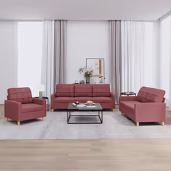 VidaXL 3201256 set di mobili per soggiorno Rosso - Vista aggiuntiva 2