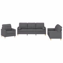 VidaXL 3201259, Grigio, Schiuma, Metallo, Poliestere, Tessile, 198 cm, 77 cm, 80 cm