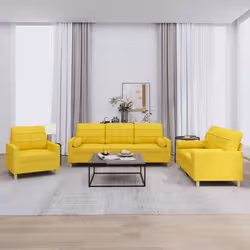 VidaXL 3201263 set di mobili per soggiorno Giallo Metallo, Legno compensato - Vista aggiuntiva 2